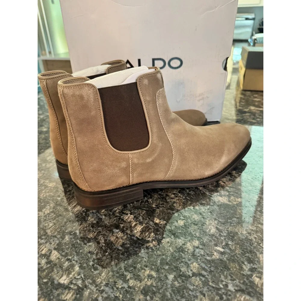 Aldo Hunter-244 Mens Tan Suede Chelsea Boots Size‎ 13 Aldo Flex Pull On Boot